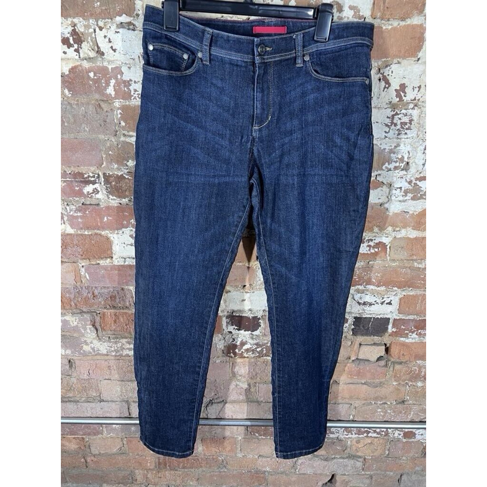 LL Bean Size 12 Classic Fit Denim Straight Leg Jeans Blue Button‎ Zip Cotton